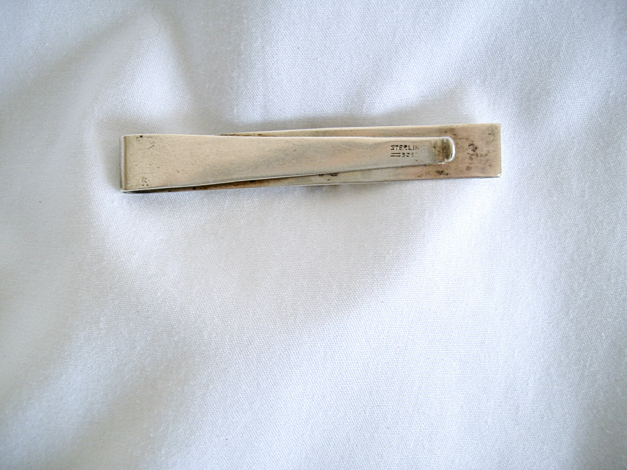 Antique Sterling Silver Money Clip W/ Raised Initials “G B” Green Backs?