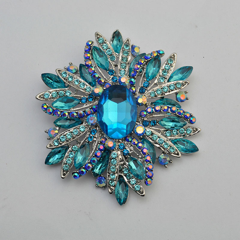 Men Women Vintage Enamel Flower Brooch Antique Jewelry Pin Elegant Fashion Gift