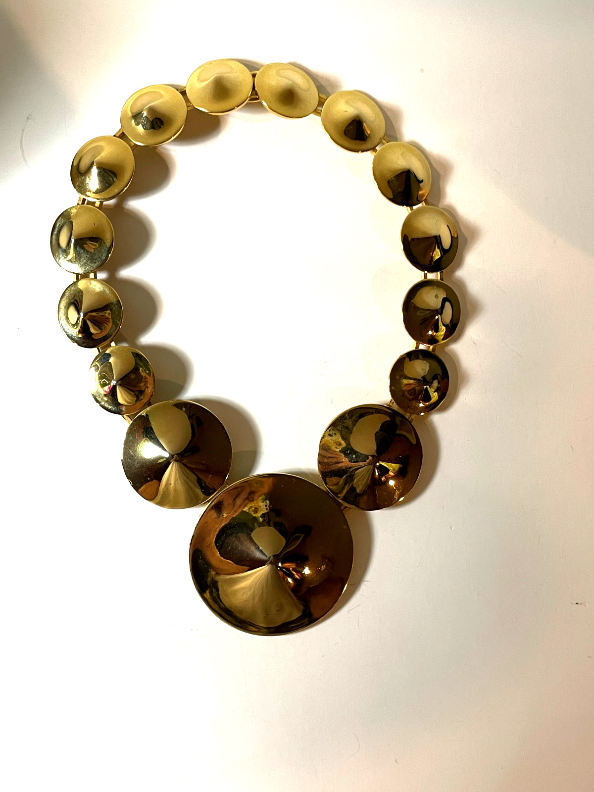 Alexis Kirk Stunning Gold Tone Chunky Statement Necklace Vintage