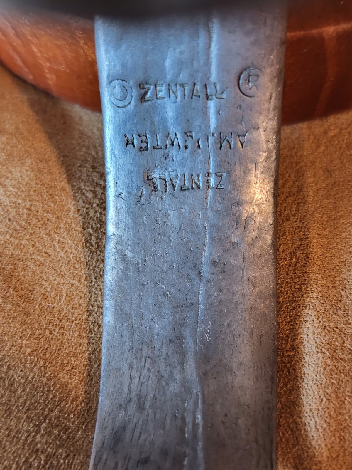 Robert Zentall Hammered Pewter Cuff Bracelet 3/4″ Wide Signed