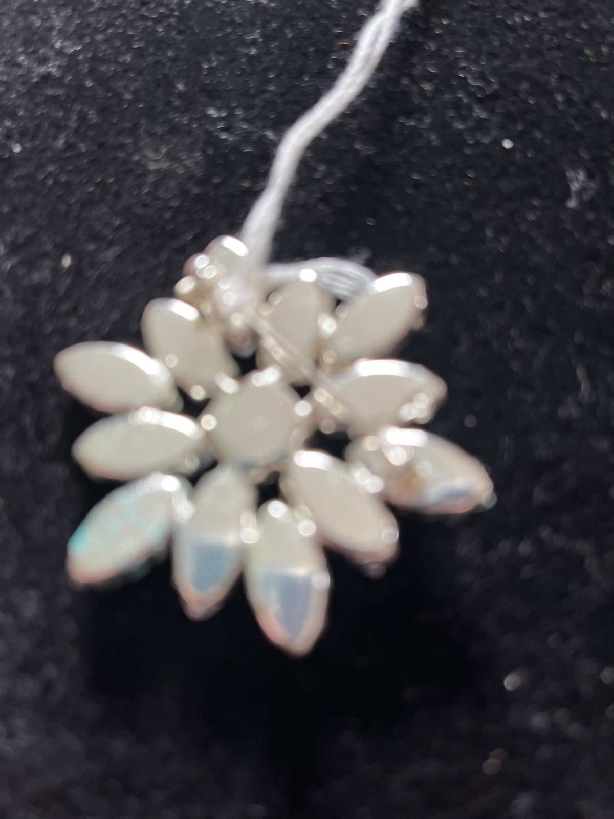 Vintage brooch with purple and blue green rhinestones Sparkle Floral