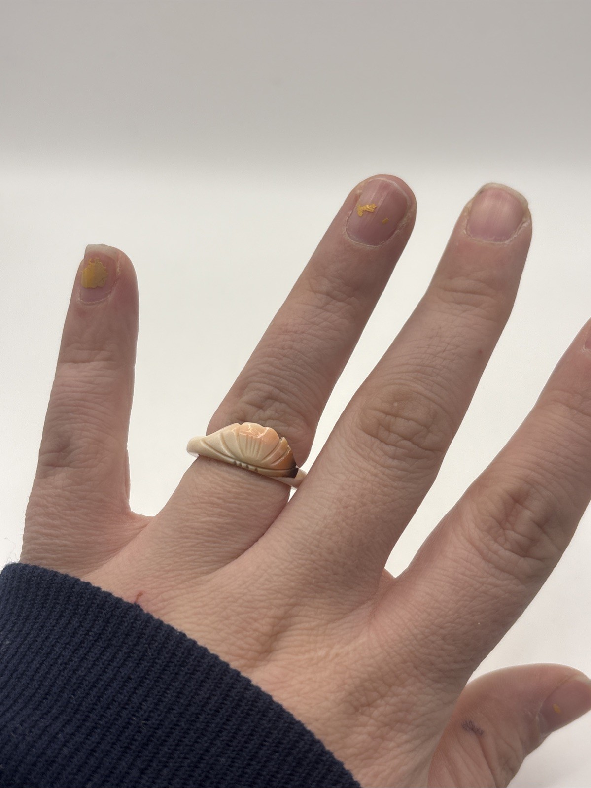 Vintage Costume Jewelry Rings Gold And Silver Tones Different Sizes Set Of 4