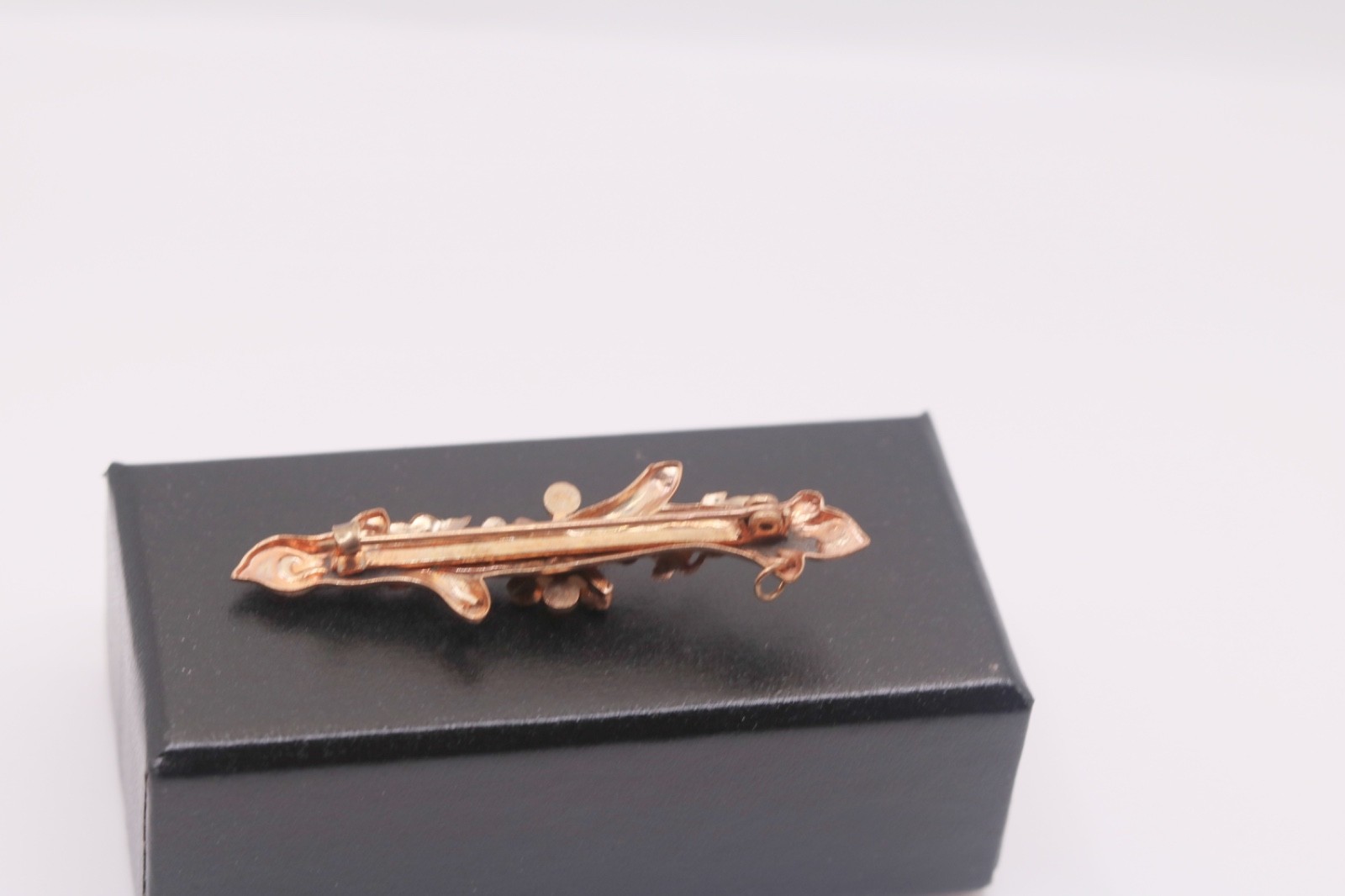 Antique Victorian Rose Gold Filled Or Toned Bar Pin Or Brooch C Clasp Unmarked