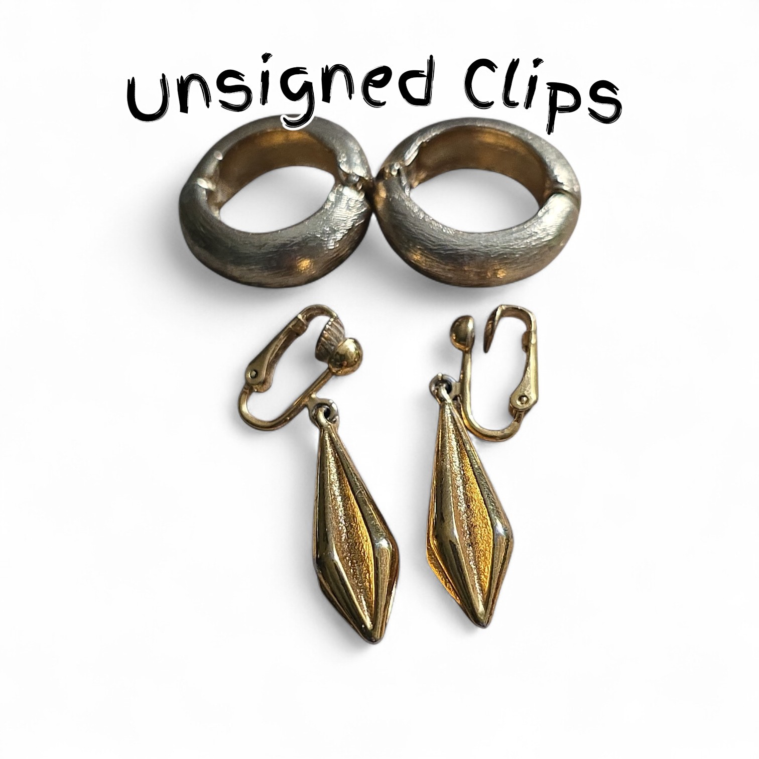 Vintage Clip Screwback Earring Lot Monet Napier Avon