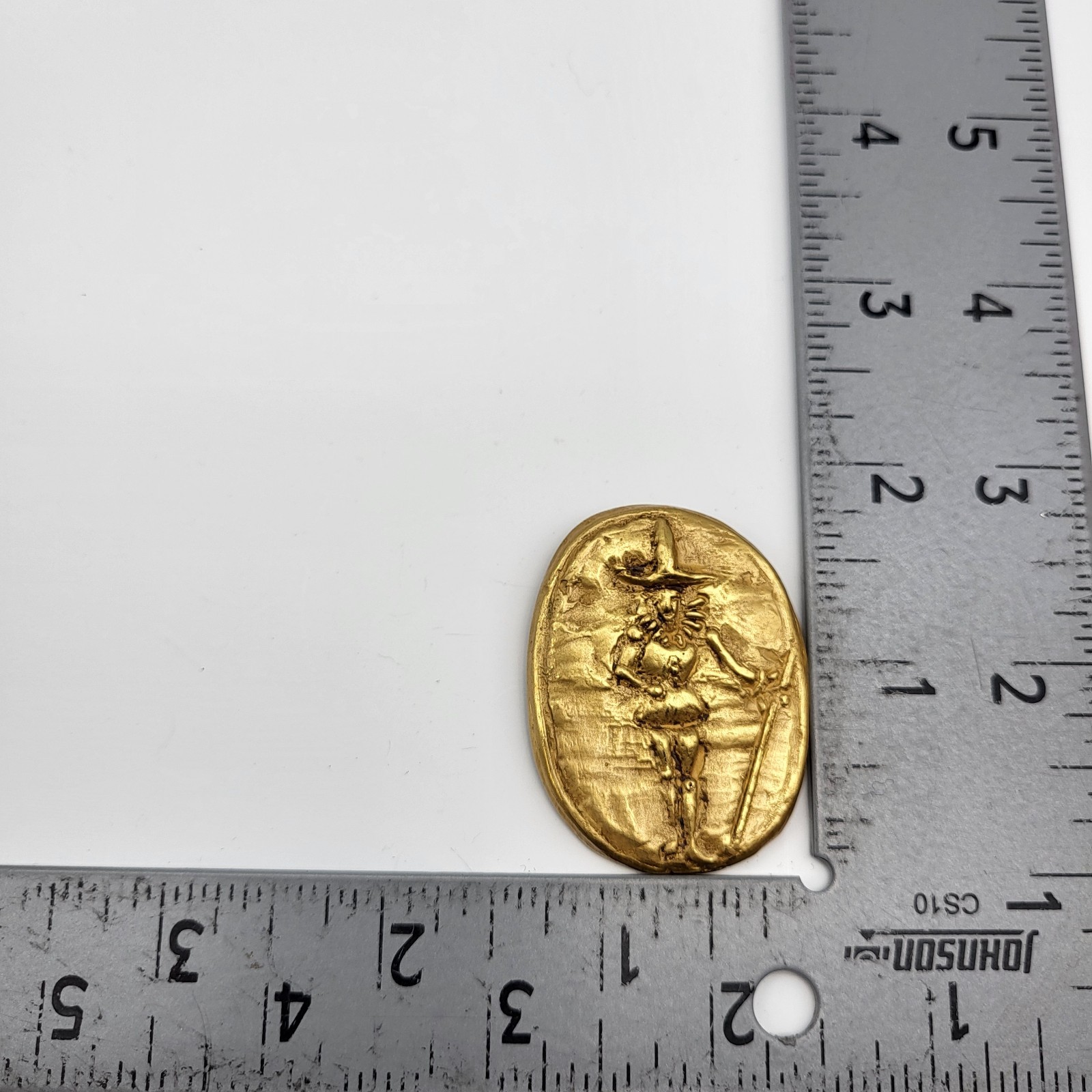 Amazing Vintage Estate Brooch pin or pendant Gold Dipped figural