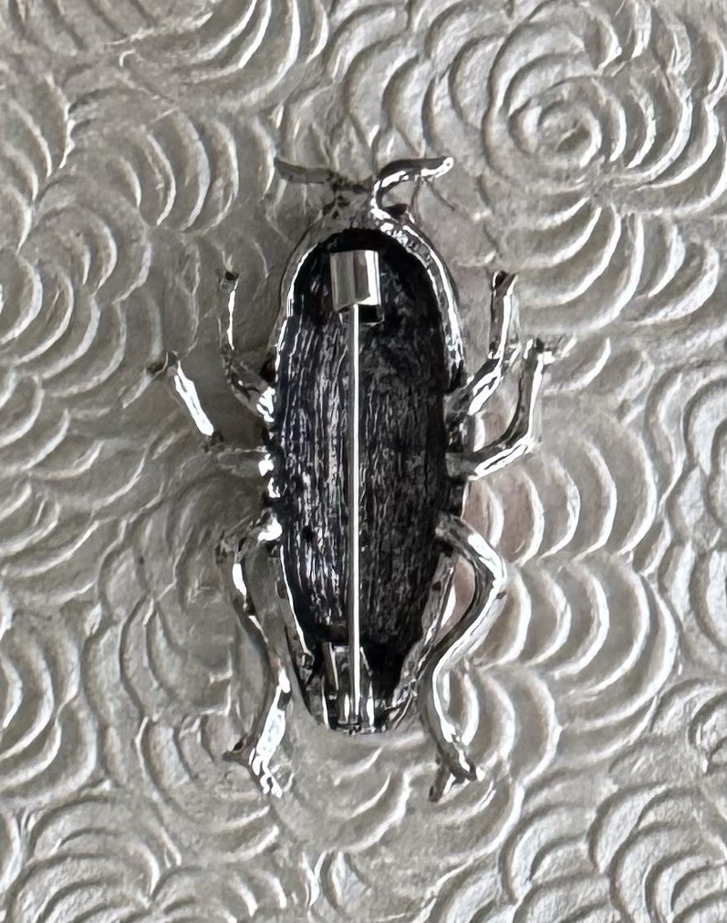 Beetle Insect Brooch enamel on metal