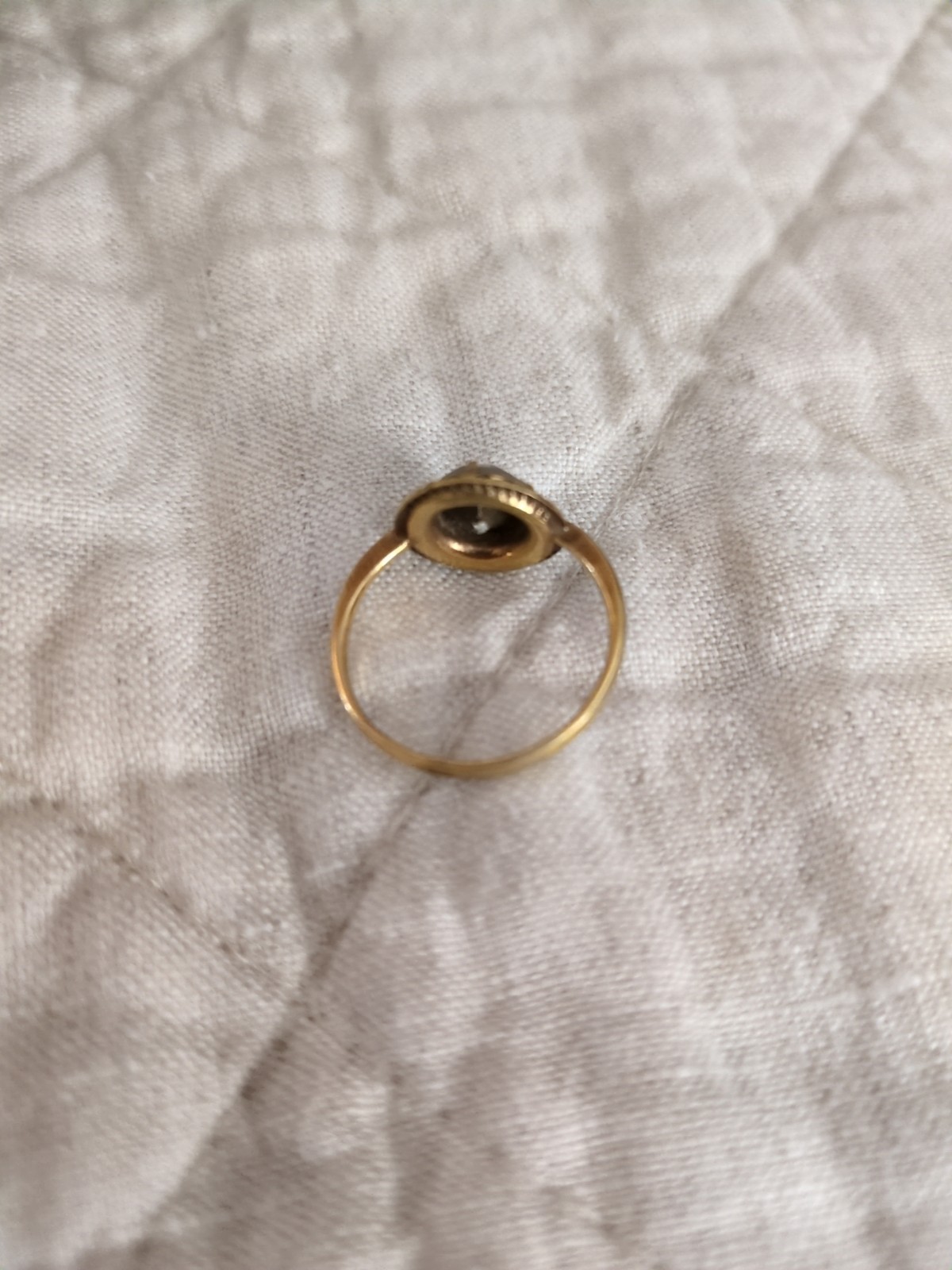 Vintage Gold Plated Ring Stamp MKP Soviet Original Handmade Jewelry Size 8.5