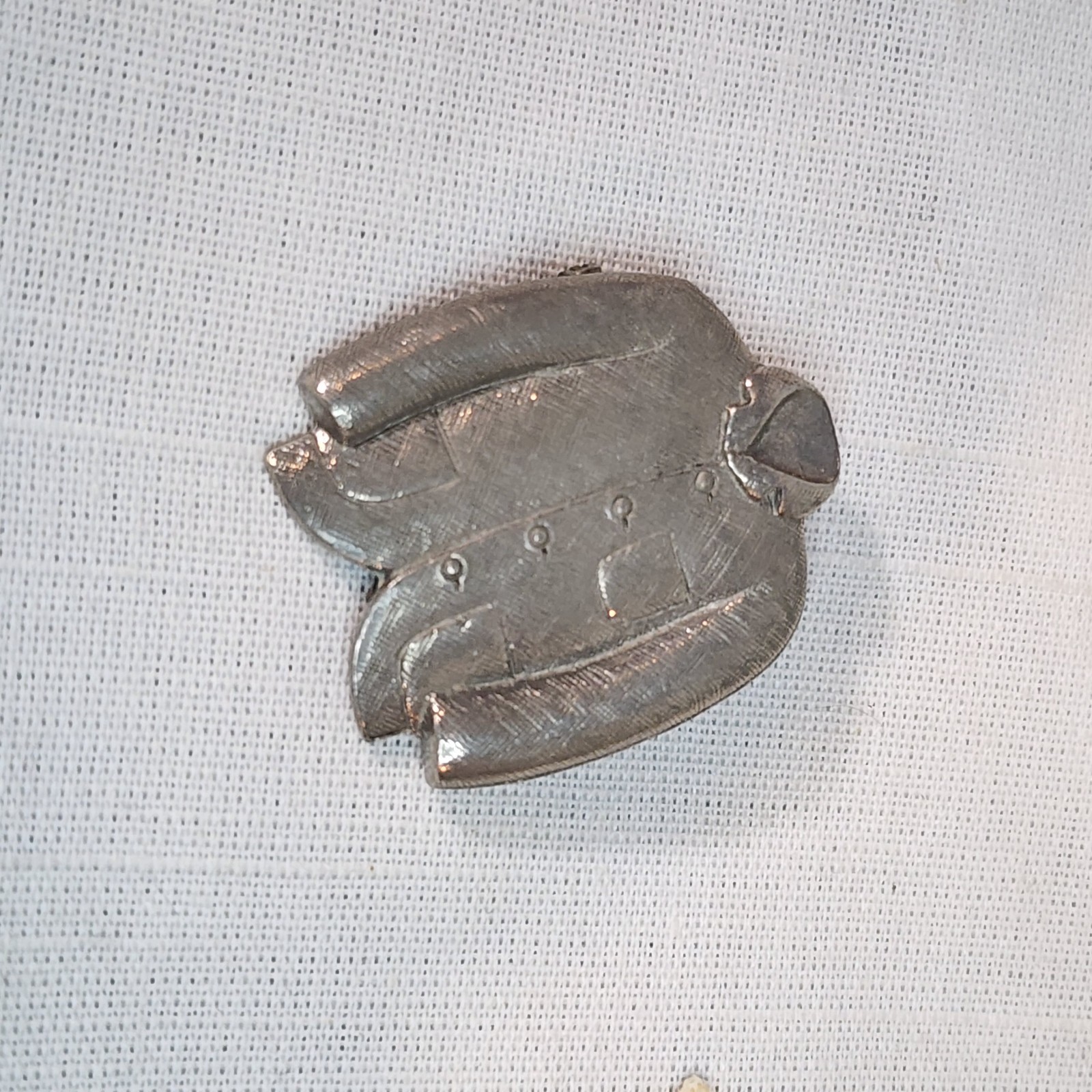 Jim Clift Vintage Pewter Sports Coat Lapel Pin, Nice!