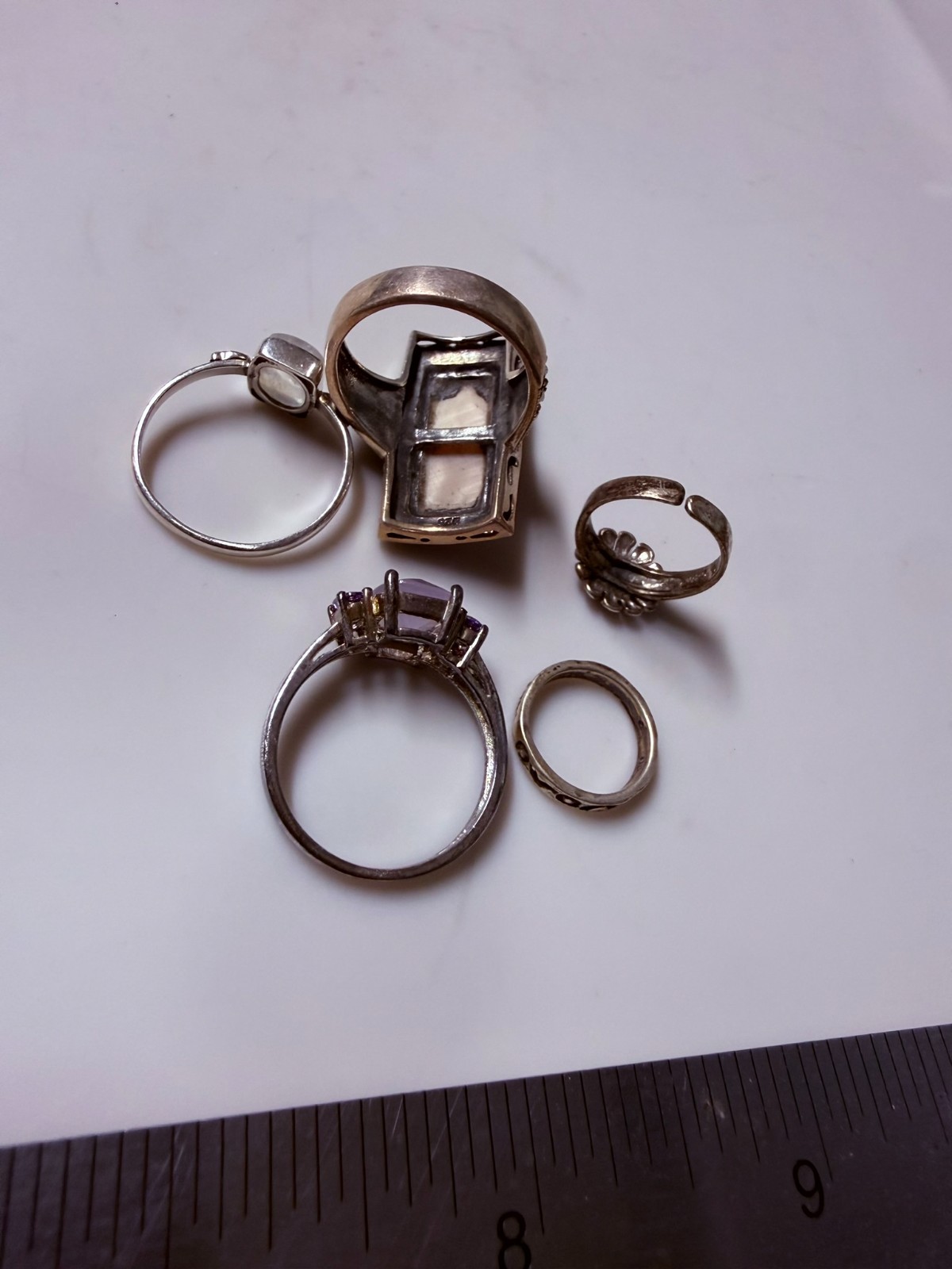 Collection Lot Amazing Vintage and Modern Sterling Silver Rings #Decor – W5