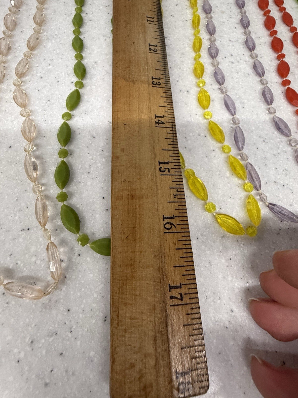 Vintage Lucite Acrylic Faceted Crystal Beaded Necklace Lot of 13 Multi Colors