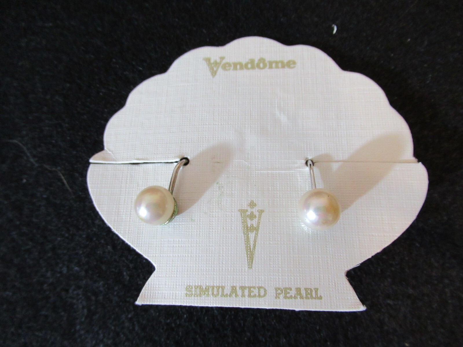 Vintage VENDOME Simulated Pears Earrings Adjustable Clip on NOS