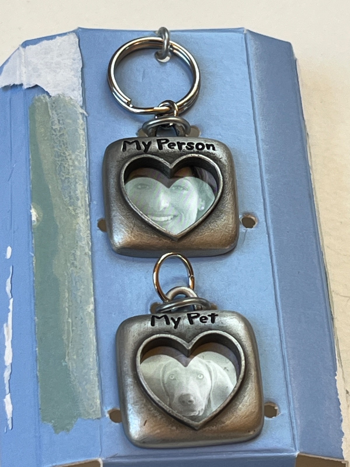 Lot of Hallmark My Person My Pet Square w Heart Opening Picture Frame Pendants
