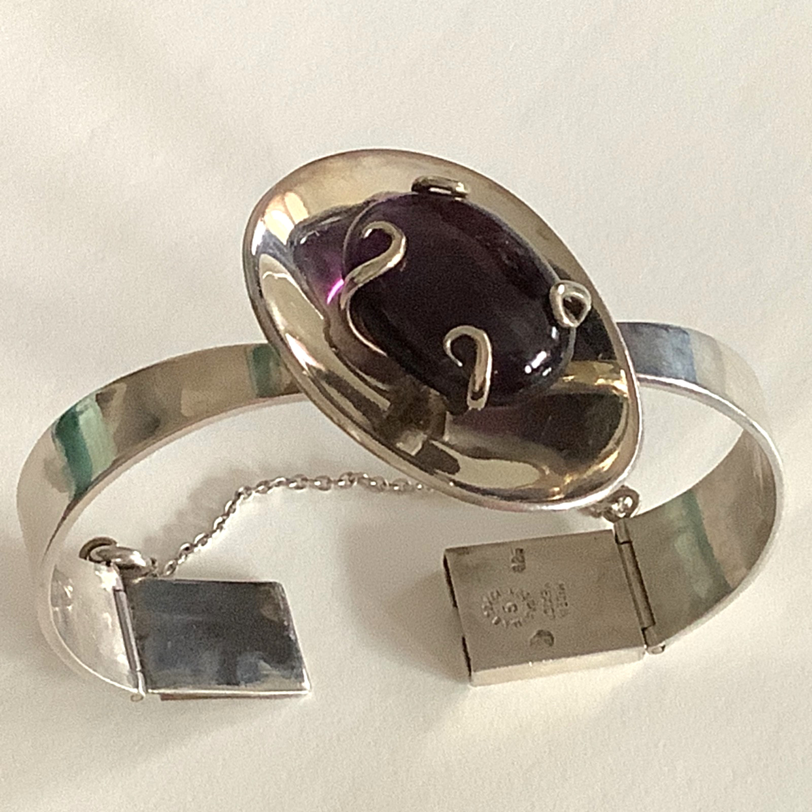 VTG Los Castillo MCM Sterling Silver Bracelet Amethyst?