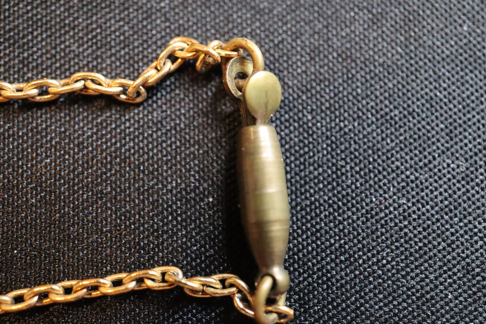 Vintage Gold Tone Feather Necklace 16” with Spring Tension Clasp