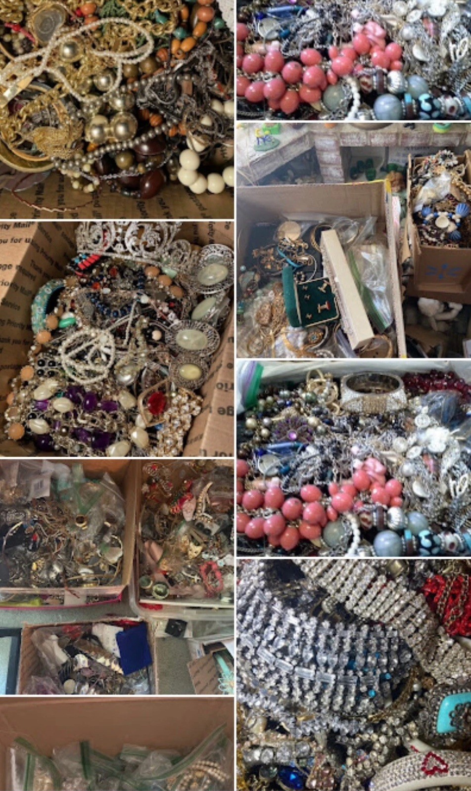 Costume Jewelry Lot (Vintage; Wearable; Resell) 2lbs