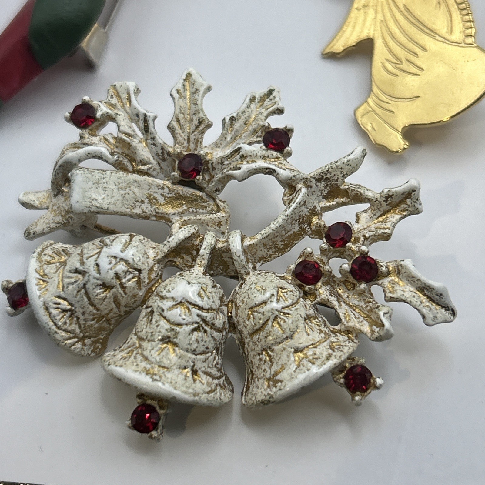 Vintage -now 24 Christmas Brooch /pin Lot Some Signed Bells, Trees, Angels, +