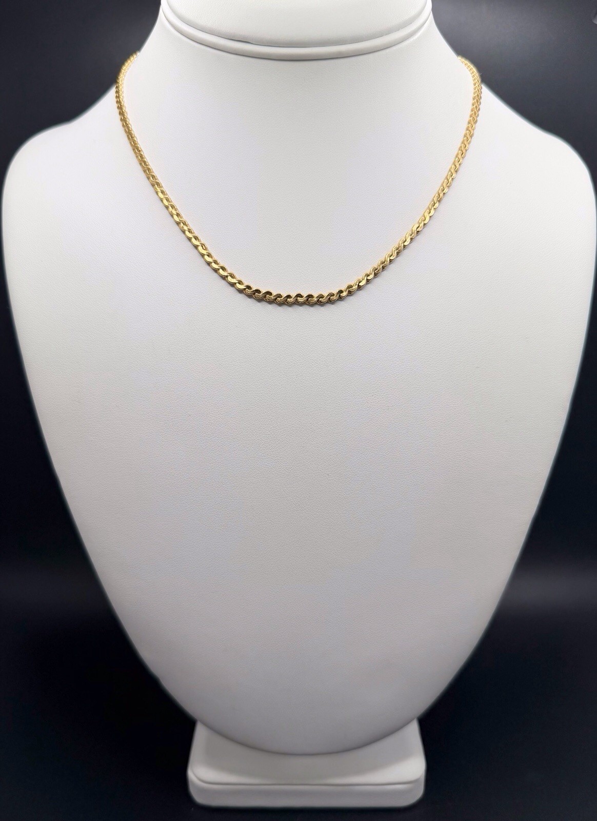 Vintage Gold Tone MONET Adjustable “S” Link Serpentine Chain 15” – 17” Length