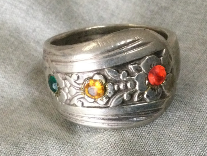 Vintage Mothers Birthstone Ring – May – November – January / July – Custom Spoon
