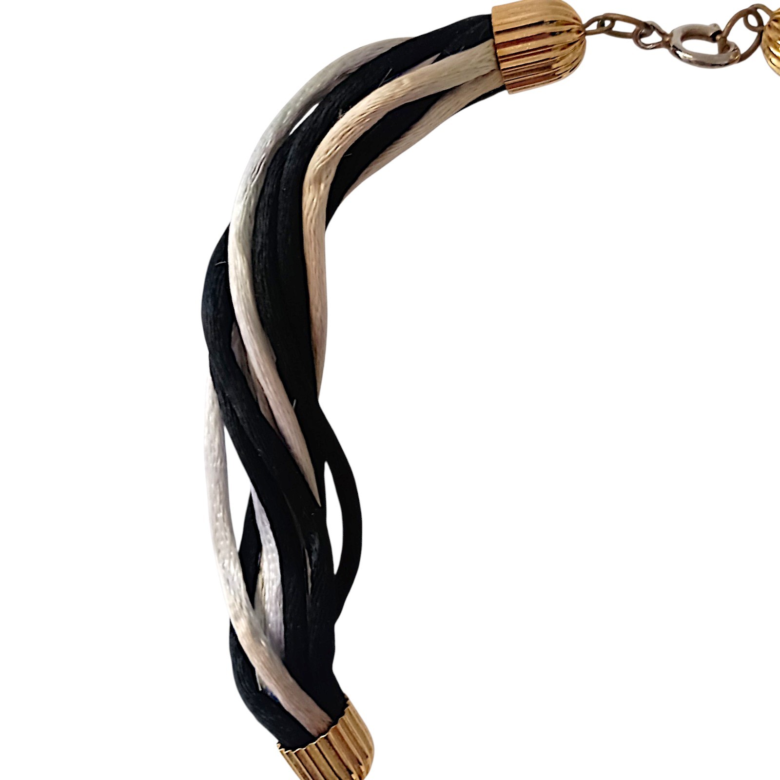 Gay Boyer Scallop Shell Necklace Vintage Corded Chunky Maximalist Coastal Beachy