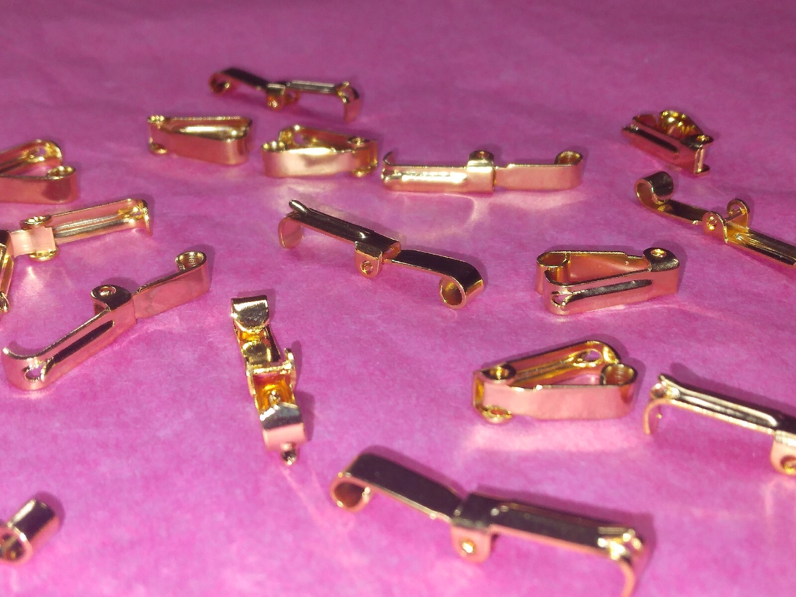 72 Goldtone Bracelet Fold Over Clasps – NOS