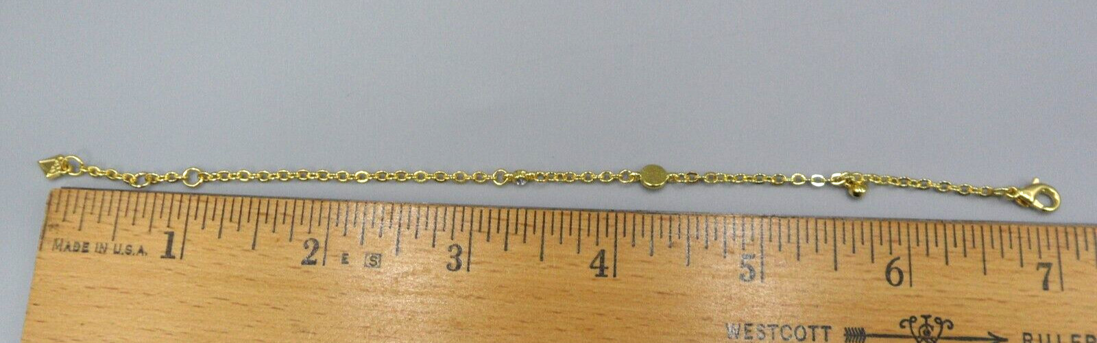 Celestial Station Chain Bracelet Dainty Rainbow Sun Stars Crystal Charm Gold Tn
