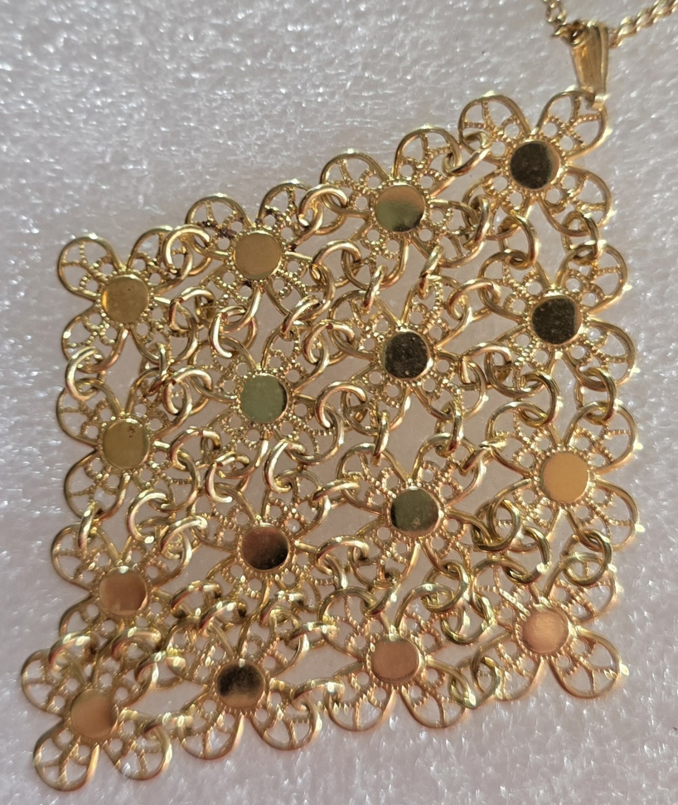 Vintage signed Sarah Cov 2 Tone Link & Articulated Pendant Necklace Jewelry Lot