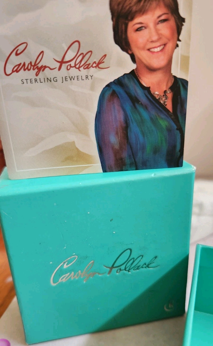 Carolyn Pollack Large Oval Pearl Ring Size 5.4 Box, Bag Sterling Vintage
