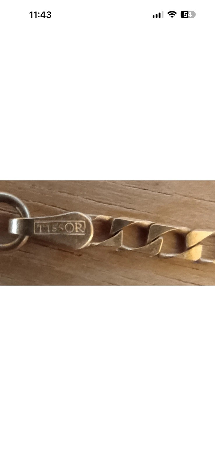 Vintage TISSOR 750 (18K) Gold 18″ 7-Gram Lobster Claw Clasp Cuban Chain Necklace