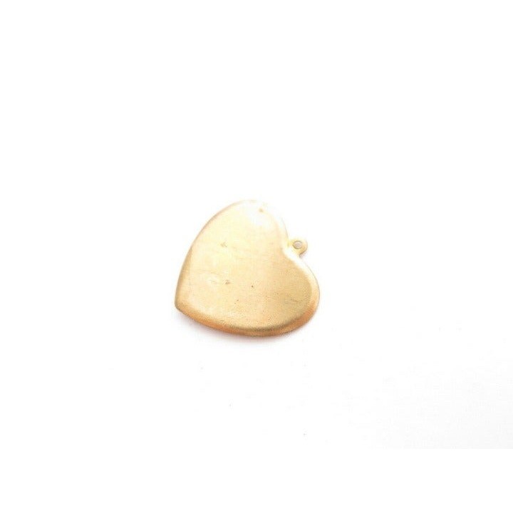 Gold Sparkle Resin Metal Heart Pendant