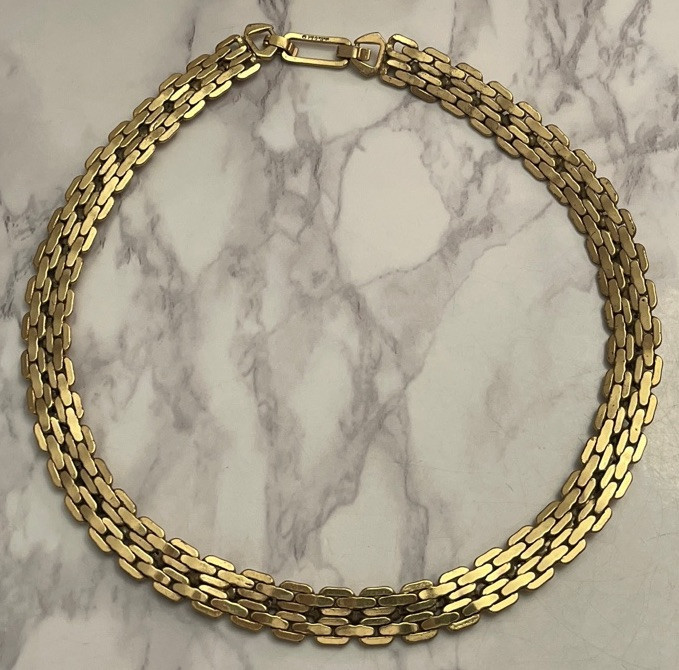 Vintage Stella & Dot Rhinestone Gold Tone Necklace HJ-54