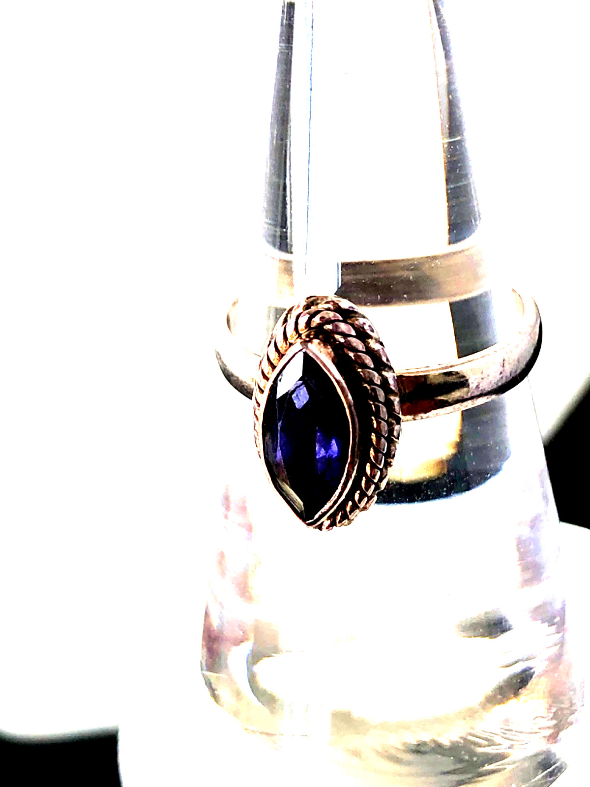 Vintage Iolite 925 Silver Ring