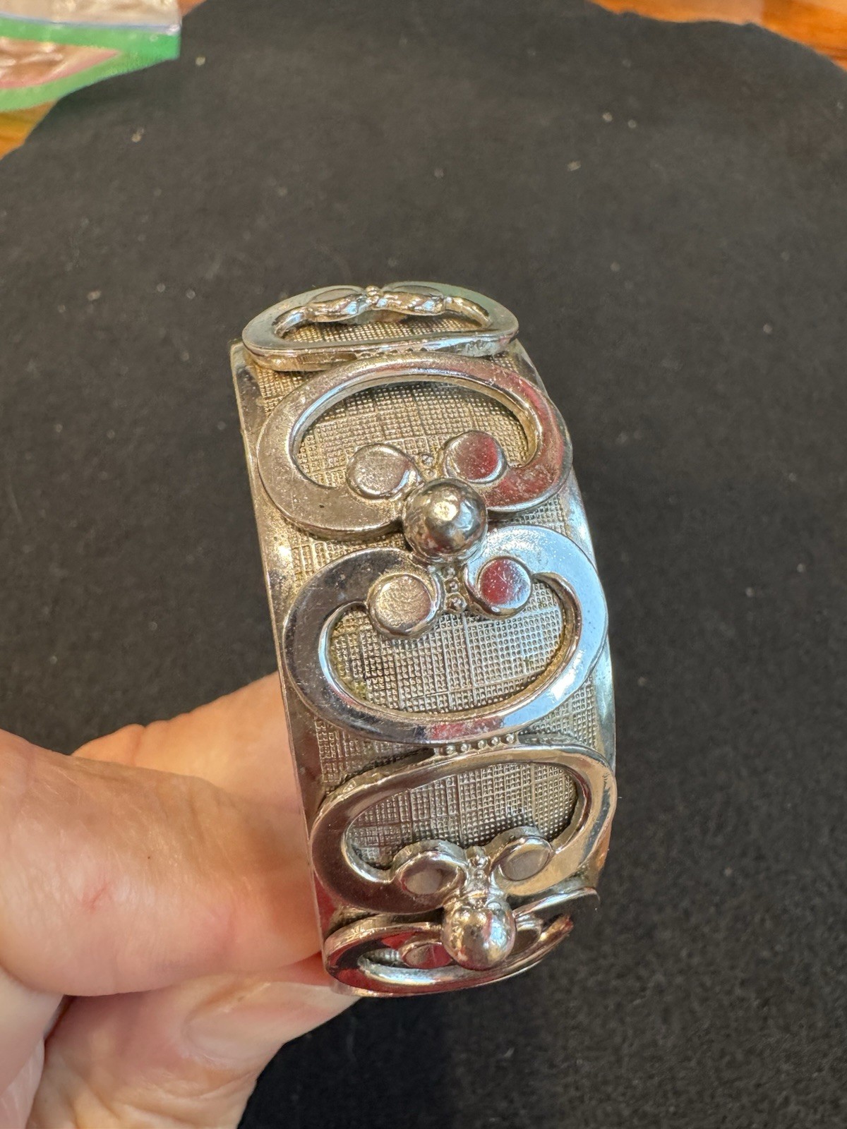 Vintage Whiting & Davis Hinge Cuff Bracelet