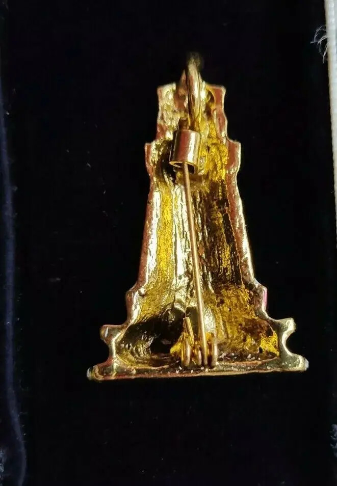 Crystal Fine Enamel Vintage Style Lighthouse Brooch Pin Jewellery Shawl Pin
