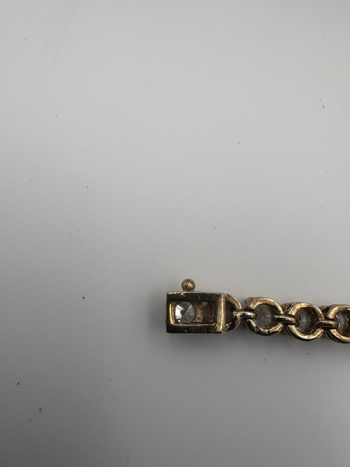 Vintage 925 Sterling Silver Gold Wash Tennis Bracelet CZ 7.5” w Rodeo Drive Box