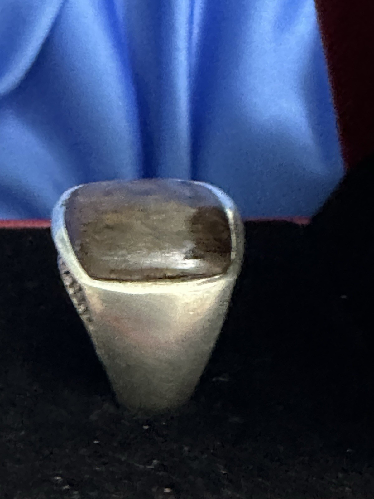 Vintage Signed Barse 925 Sterling silver Ring With Brow Stone Size 7