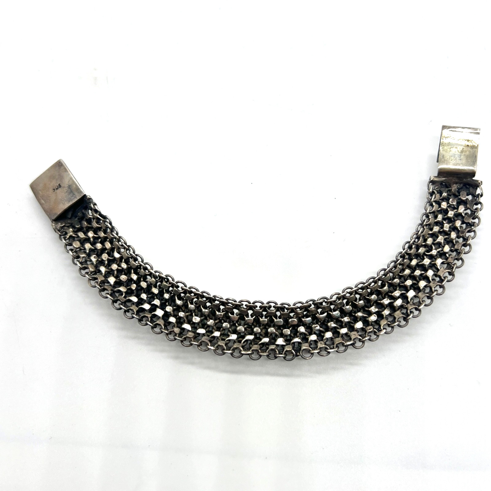 Antique Vintage 925 Sterling Cannetille Etruscan Bracelet 49 Grams
