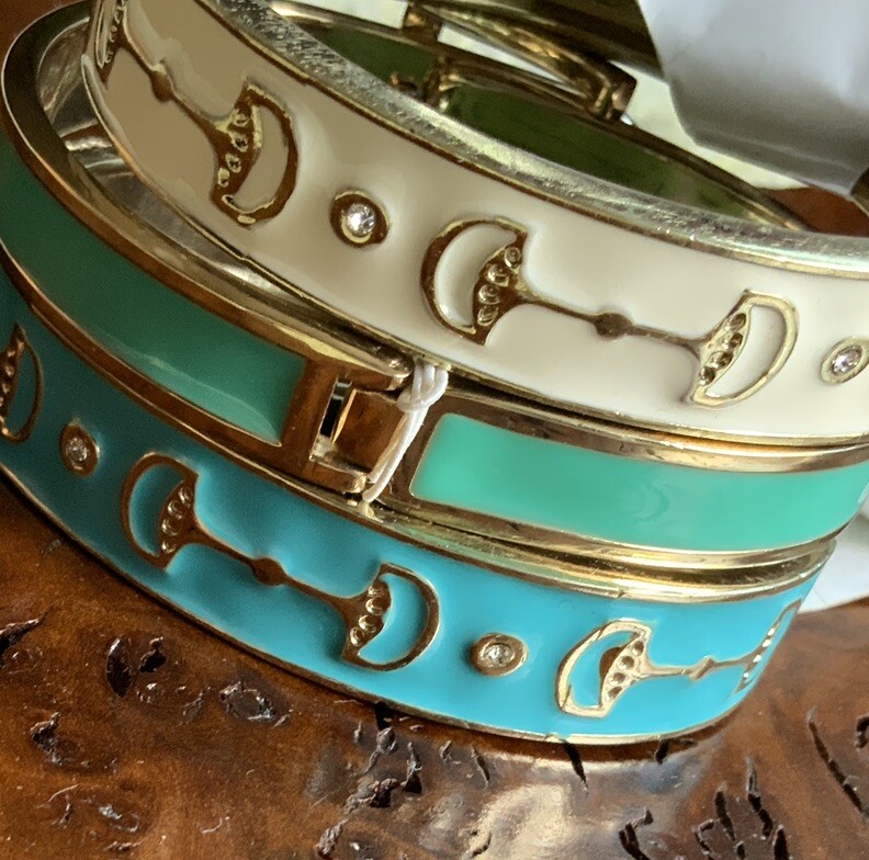 Set Of 3 Enameled Goldtone Bracelets 2 Tamina By Stella 1 MX New With Tags