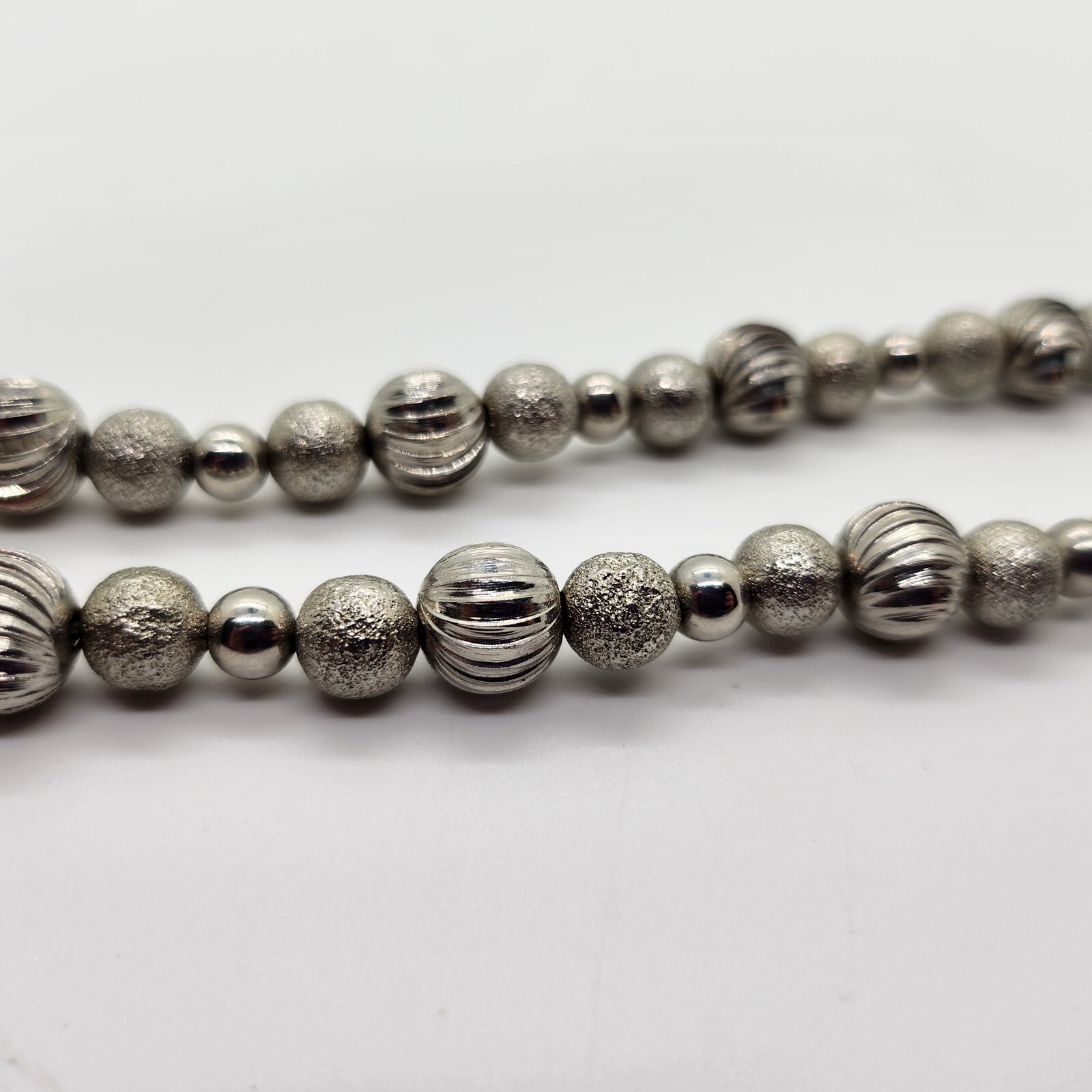 Monet – Silver Tone – Ball Necklace – See Photos For Size And Condition