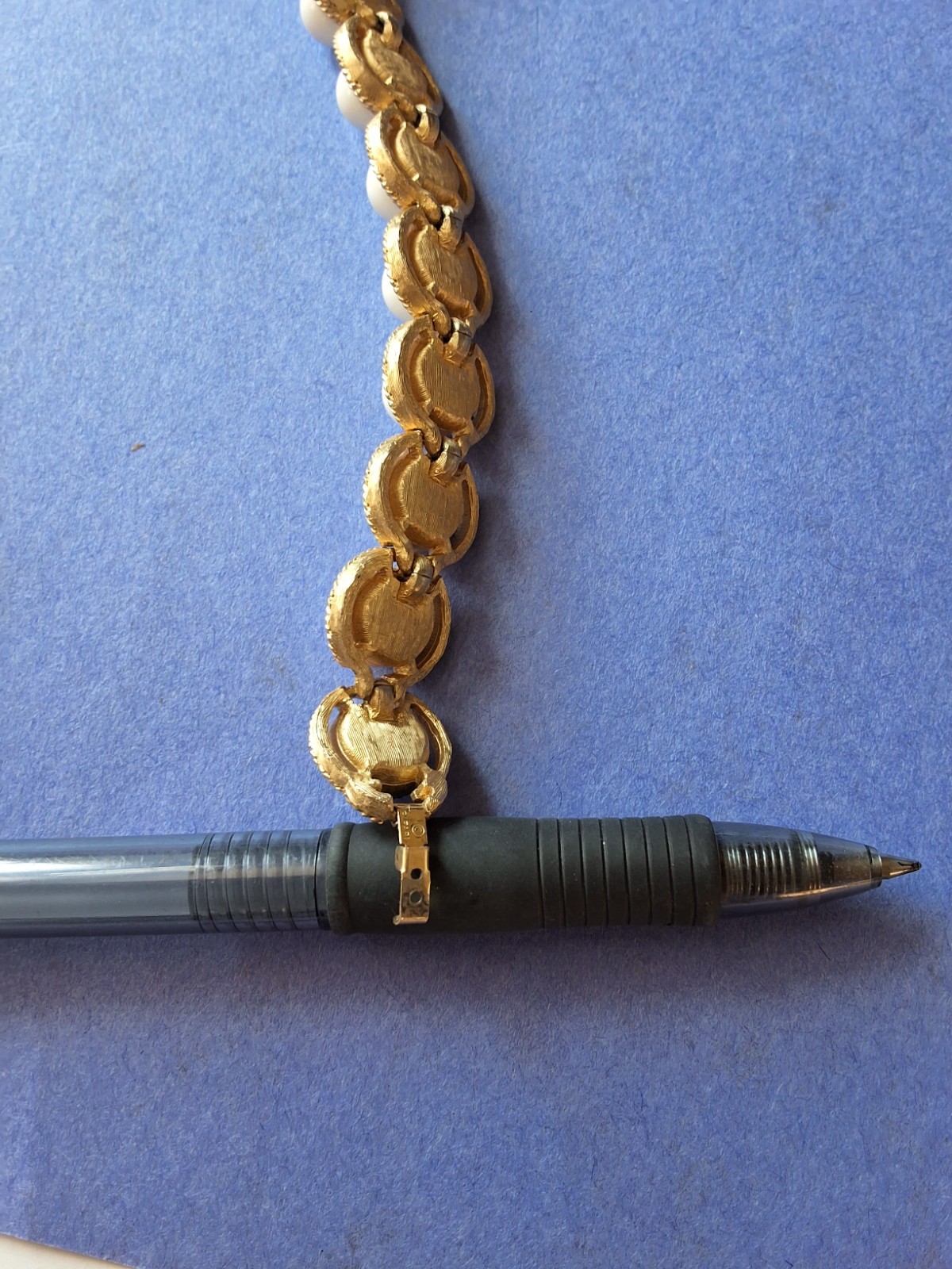 Crown Trifari Necklace And Bracelet Set ( missing clasp cover on bracelet)