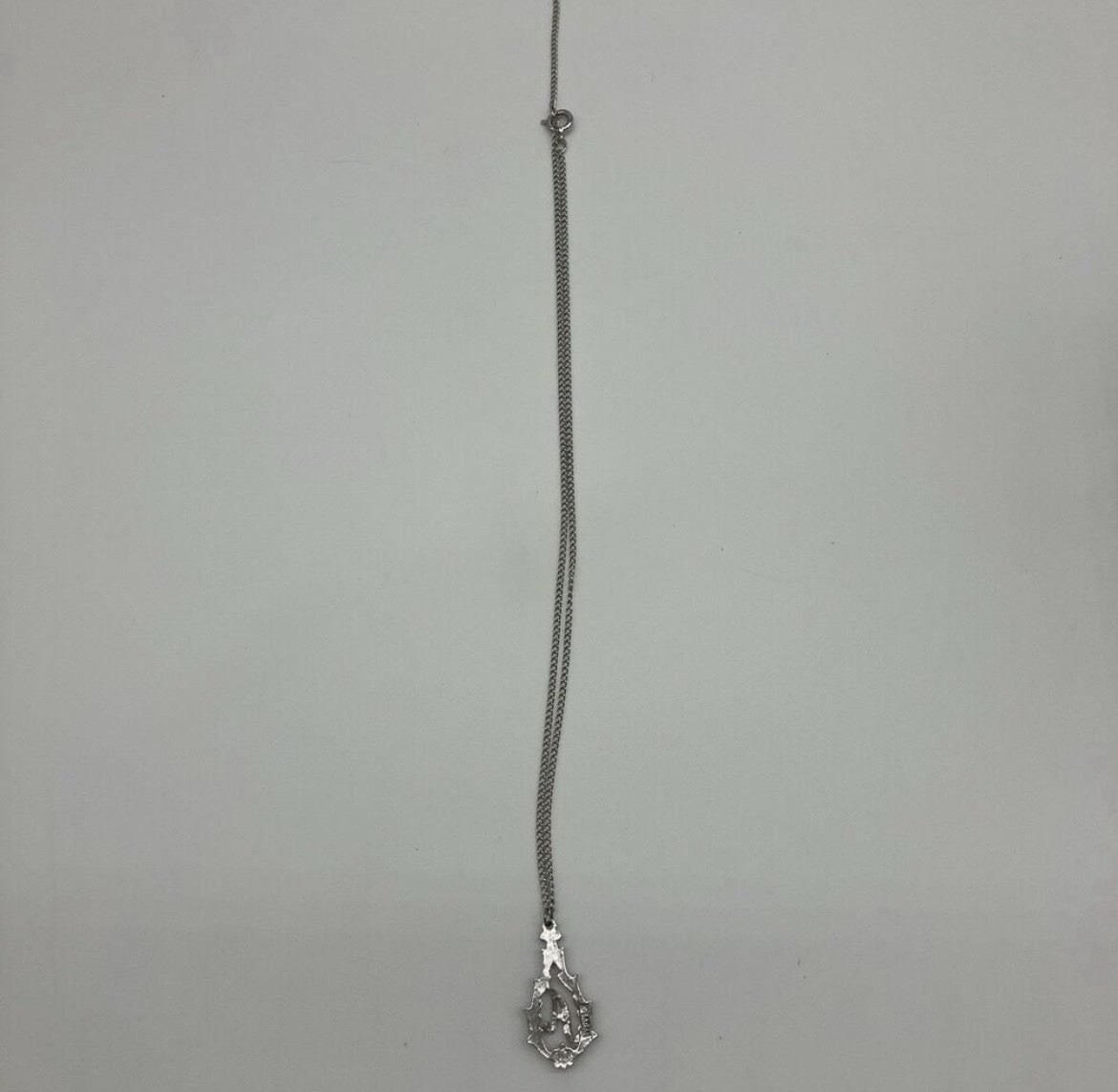 Sarah Coventry Silver Tone Letter A Monogram Pendant Necklace