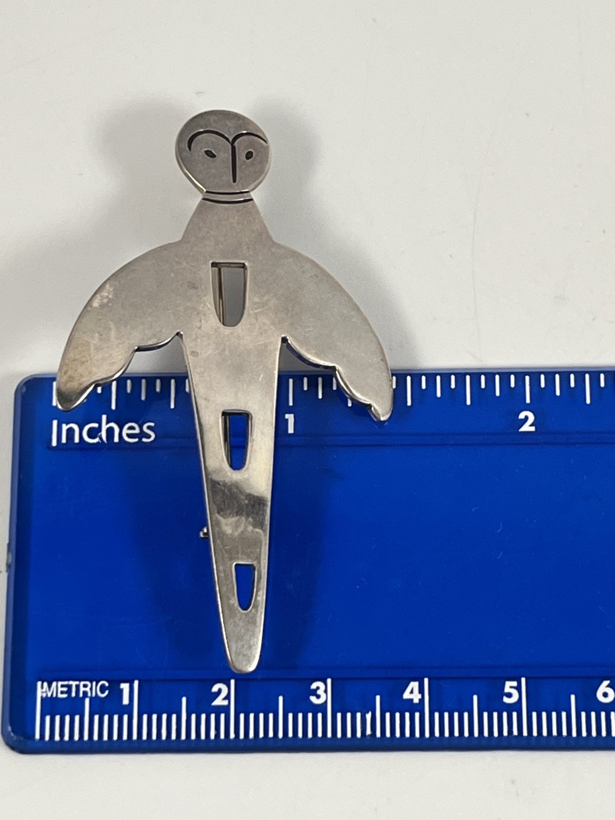 VINTAGE FORBES STERLING SILVER MODERNIST TUNDERBIRD PENDANT PIN BROOCH