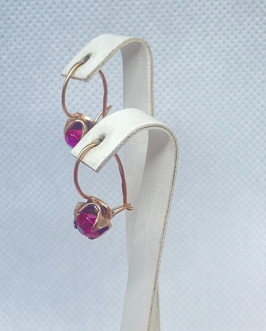 Vintage earrings from the Soviet Union, 70s, 875 silver, USSR.Weight 1.89 g