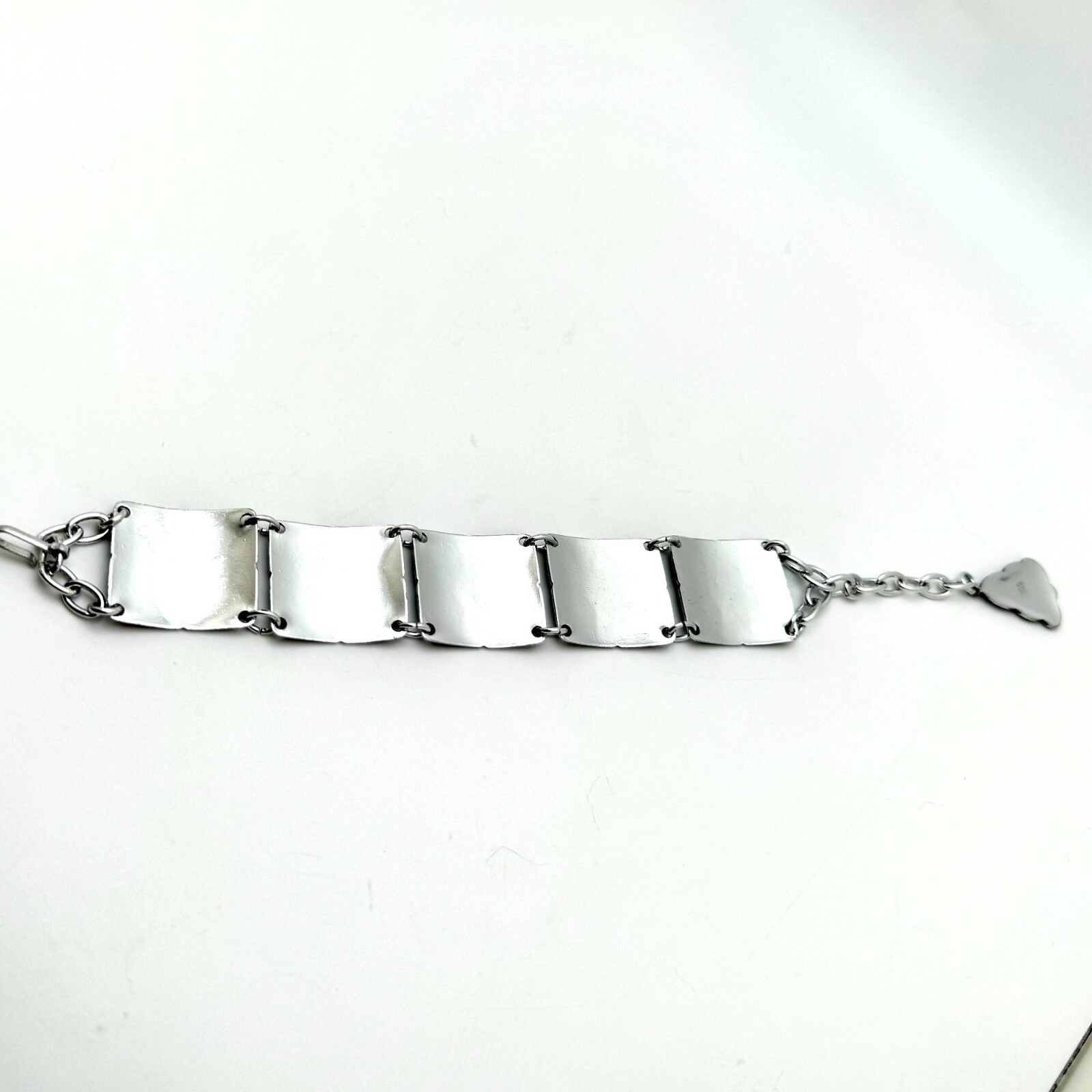 Vintage Bracelet Western Germany Aluminum Embossed Flowers Floral Gift