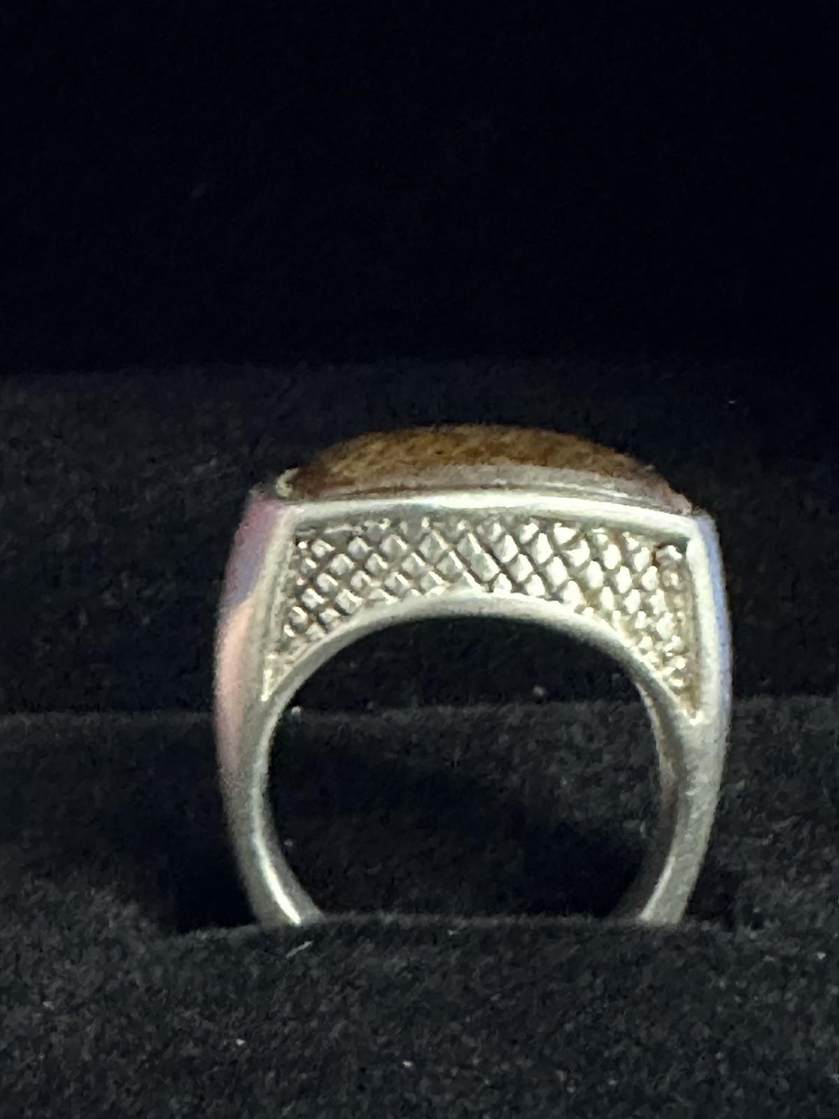 Vintage Signed Barse 925 Sterling silver Ring With Brow Stone Size 7