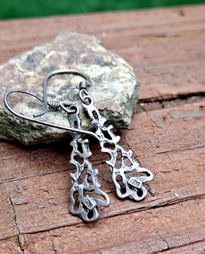 Sterling silver Earrings 925 drop MCM vintage Hook Style Pierced Dangle