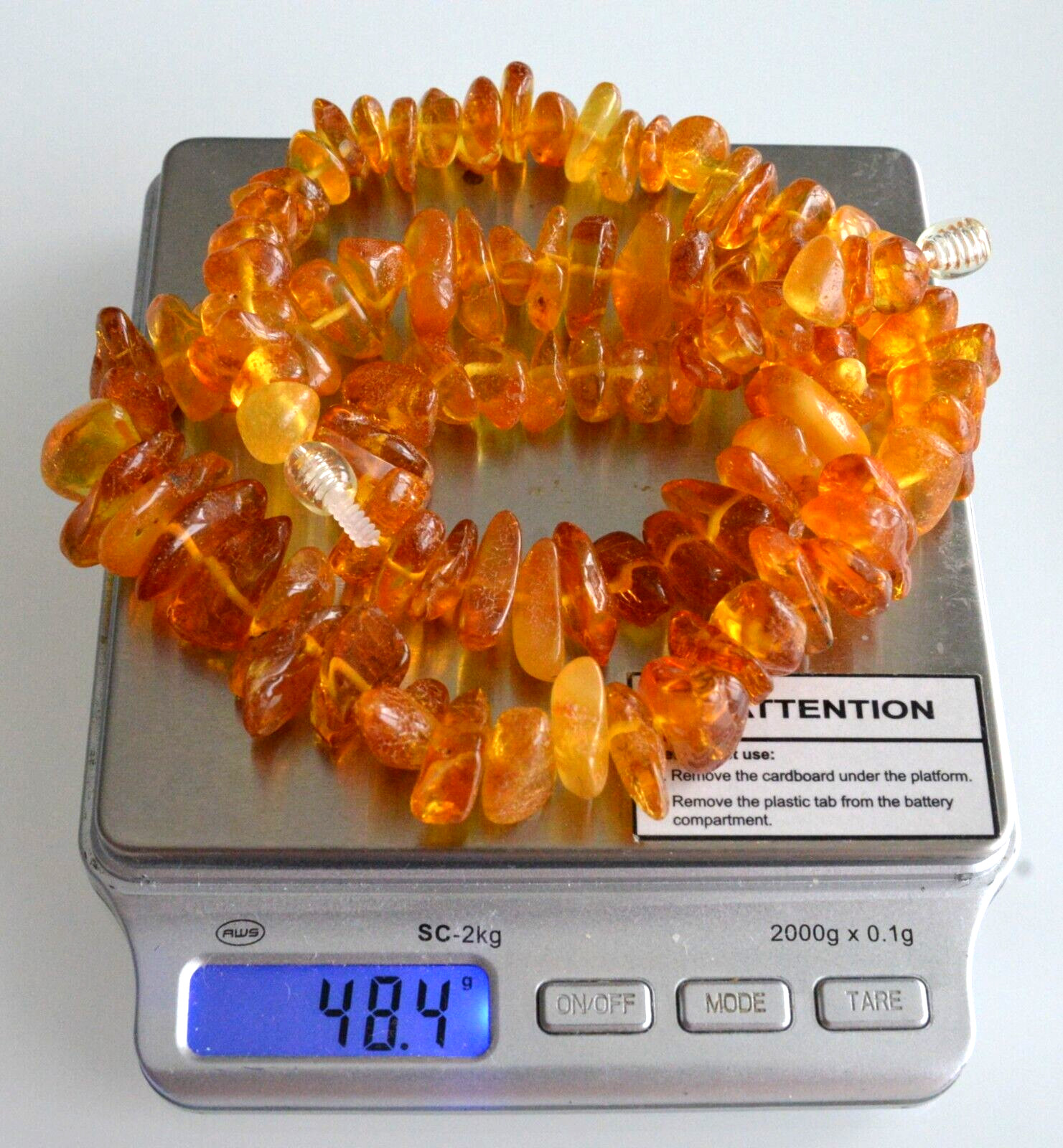 48gr RUSSIAN SOVIET BALTIC AMBER BEAD NECKLACE 琥珀 BRACELET STONE PENDANT EARRING