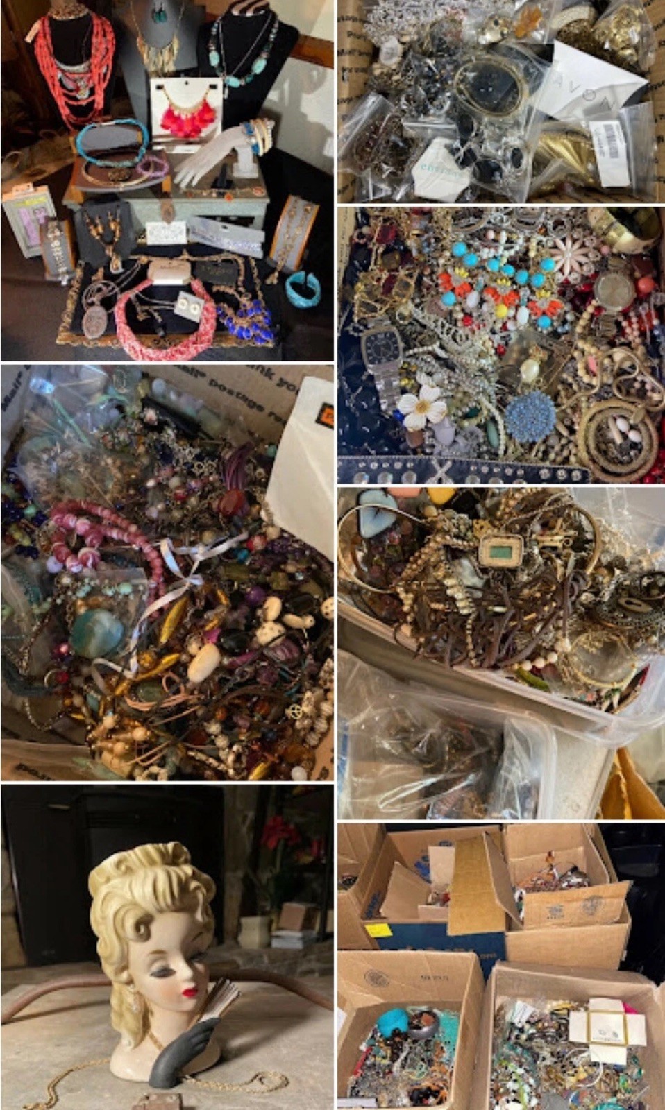 Costume Jewelry Lot (Vintage; Wearable; Resell) 2lbs