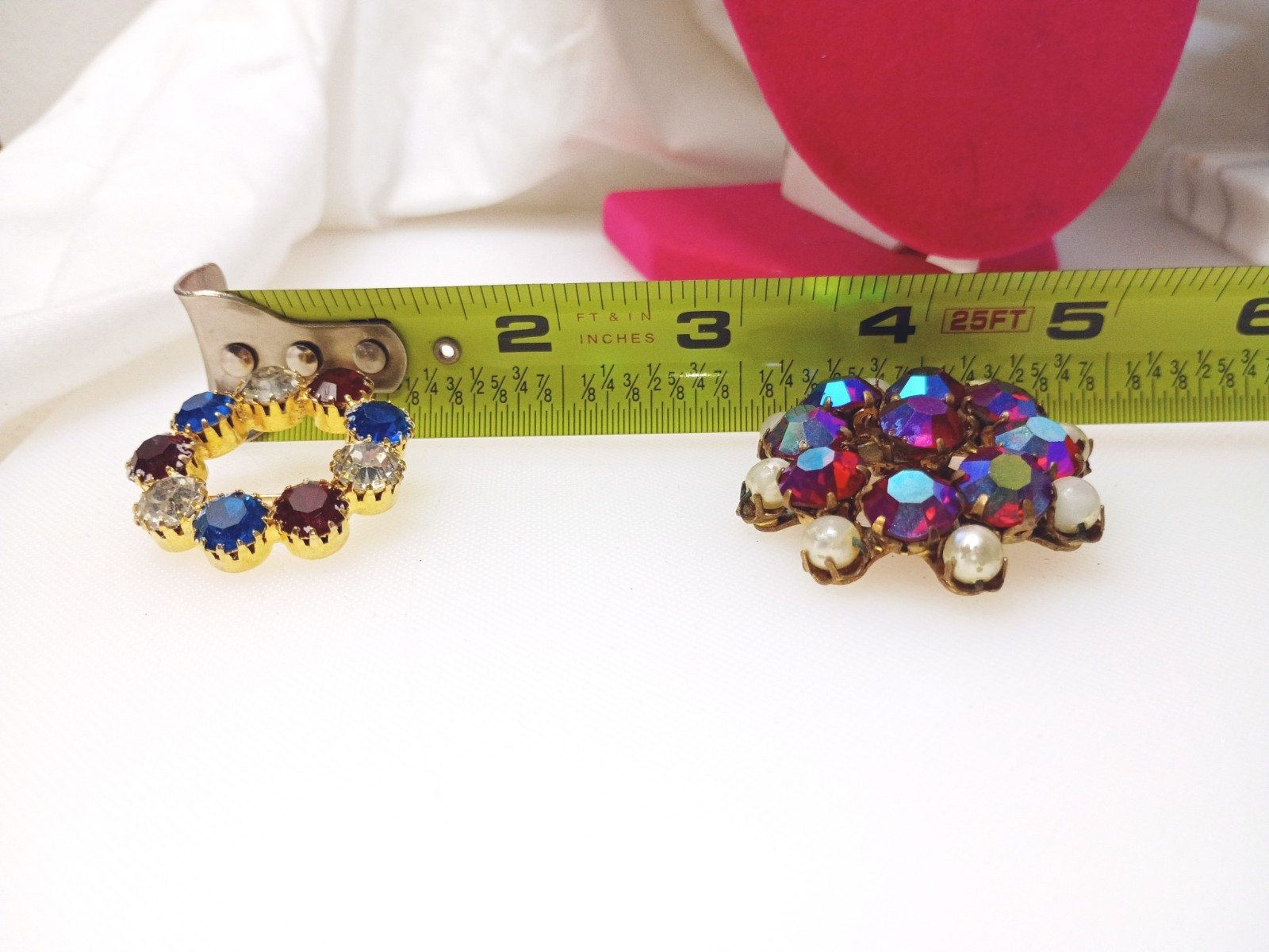 Rhinestone Brooch Vintage Jewelry Lot of 5 Brooches
