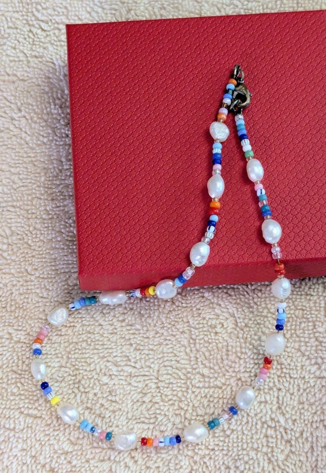 Pearl And Bead Delicate Vintage Multi Color Jenny Style Choker