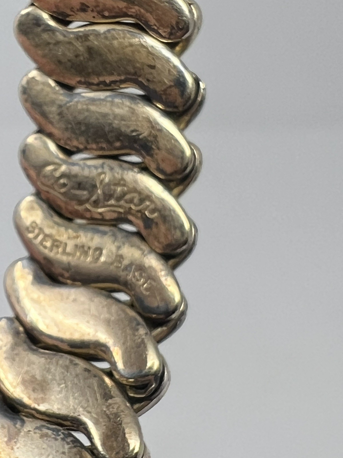 🔥Rare! Vtg WWII double Sweetheart Expansion Bracelet Co-Star Sterling Base